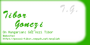 tibor gonczi business card